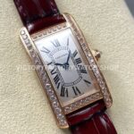 8848 Factory Cartier Tank Américaine WJTA0002 19mm Rose Gold Diamond Bezel Roman Numerals Silver Dial (3) 8848 Factory Cartier Tank Américaine WJTA0002 19mm Rose Gold Diamond Bezel Roman Numerals Silver Dial