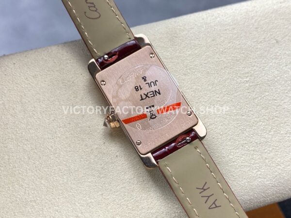 8848 Factory Cartier Tank Américaine WJTA0002 19mm Rose Gold Diamond Bezel Roman Numerals Silver Dial (5) 8848 Factory Cartier Tank Américaine WJTA0002 19mm Rose Gold Diamond Bezel Roman Numerals Silver Dial