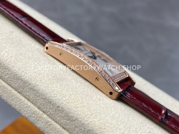 8848 Factory Cartier Tank Américaine WJTA0002 19mm Rose Gold Diamond Bezel Roman Numerals Silver Dial (6) 8848 Factory Cartier Tank Américaine WJTA0002 19mm Rose Gold Diamond Bezel Roman Numerals Silver Dial