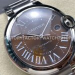 AF Factory Cartier Ballon Bleu 42mm Full Steel Roman Numerals Brown Dial (10) AF Factory Cartier Ballon Bleu 42mm Full Steel Roman Numerals Brown Dial