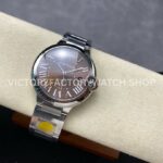 AF Factory Cartier Ballon Bleu 42mm Full Steel Roman Numerals Brown Dial (5) AF Factory Cartier Ballon Bleu 42mm Full Steel Roman Numerals Brown Dial