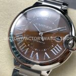 AF Factory Cartier Ballon Bleu 42mm Full Steel Roman Numerals Brown Dial (9) AF Factory Cartier Ballon Bleu 42mm Full Steel Roman Numerals Brown Dial