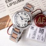 AF Factory Cartier Ballon Bleu W2BB0002 33mm two-tone silver dial automatic watch