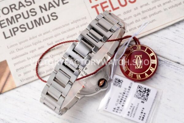 AF Factory Cartier Ballon Bleu W2BB0002 33mm Half Rose Gold Roman Numerals Silver Dial
