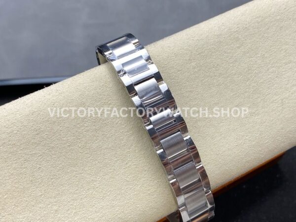 AF Factory Cartier Ballon Bleu W3BB0025 28mm Half Rose Gold Diamond Bezel Roman Numerals Diamond Silver Dial