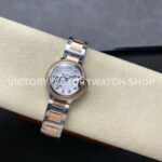 AF Factory Cartier Ballon Bleu W3BB0025 28mm Half Rose Gold Diamond Bezel Roman Numerals Diamond Silver Dial