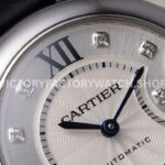 AF Factory Cartier Ballon Bleu W4BB0009 33mm Steel Leather Strap Diamond Roman Numerals Si (8) AF Factory Cartier Ballon Bleu W4BB0009 33mm Leather Strap Diamond Roman Numerals Silver Dial