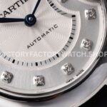 AF Factory Cartier Ballon Bleu W4BB0009 33mm Steel Leather Strap Diamond Roman Numerals Si (9) AF Factory Cartier Ballon Bleu W4BB0009 33mm Leather Strap Diamond Roman Numerals Silver Dial