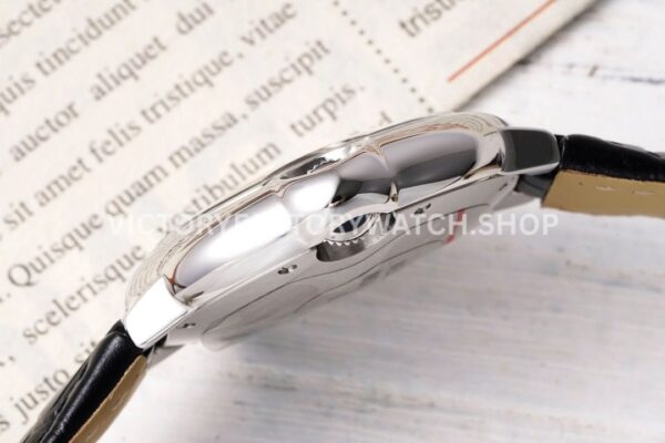 AF Factory Cartier Ballon Bleu W4BB0009 33mm Steel Leather Strap Diamond Roman Numerals Silv (1) AF Factory Cartier Ballon Bleu W4BB0009 33mm Leather Strap Diamond Roman Numerals Silver Dial