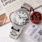 AF Factory Cartier Ballon Bleu W4BB0023 33mm steel diamond bezel silver dial
