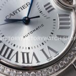 AF Factory Cartier Ballon Bleu W4BB0028 33mm Full Steel Diamond Bezel Roman Numerals Blue Dial