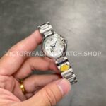 AF Factory Cartier Ballon Bleu W4BB0029 28mm Full Steel Roman Numerals Diamond Silver Dial