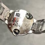 AF Factory Cartier Ballon Bleu W4BB0029 28mm Full Steel Roman Numerals Diamond Silver Dial
