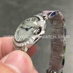 AF Factory Cartier Ballon Bleu W4BB0030 28mm Full Steel Diamond Bezel Roman Numerals Silver Dial (1 AF Factory Cartier Ballon Bleu W4BB0030 28mm Full Steel Diamond Bezel Roman Numerals Silver Dial