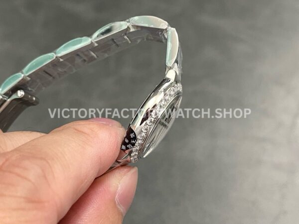 AF Factory Cartier Ballon Bleu W4BB0030 28mm Full Steel Diamond Bezel Roman Numerals Silver Dial (1 (10) AF Factory Cartier Ballon Bleu W4BB0030 28mm Full Steel Diamond Bezel Roman Numerals Silver Dial