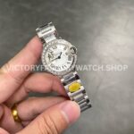 AF Factory Cartier Ballon Bleu W4BB0030 28mm Full Steel Diamond Bezel Roman Numerals Silver Dial (1 (4) AF Factory Cartier Ballon Bleu W4BB0030 28mm Full Steel Diamond Bezel Roman Numerals Silver Dial