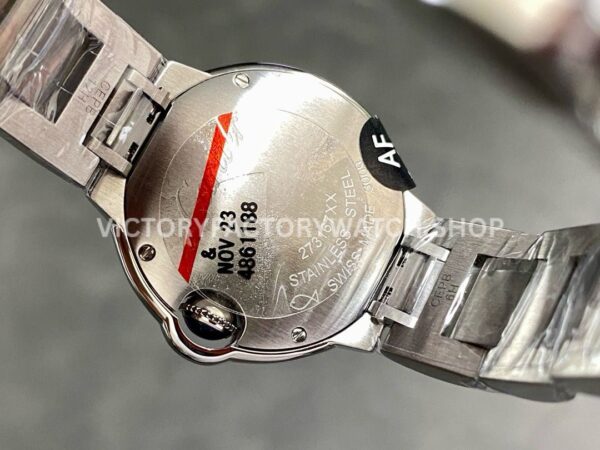 AF Factory Cartier Ballon Bleu W4BB0030 28mm Full Steel Diamond Bezel Roman Numerals Silver Dial (1 (5) AF Factory Cartier Ballon Bleu W4BB0030 28mm Full Steel Diamond Bezel Roman Numerals Silver Dial