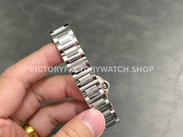 AF Factory Cartier Ballon Bleu W4BB0030 28mm Full Steel Diamond Bezel Roman Numerals Silver Dial (1 (7) AF Factory Cartier Ballon Bleu W4BB0030 28mm Full Steel Diamond Bezel Roman Numerals Silver Dial
