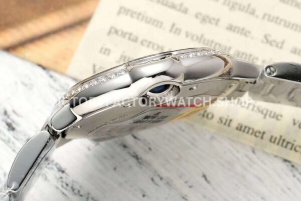 AF Factory Cartier Ballon Bleu W4BB0035 33mm Full Steel Diamond Bezel Diamond Roman Numerals Silver Dial