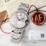 AF Factory Cartier Ballon Bleu W4BB0035 33mm steel diamond bezel silver dial