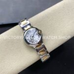 AF Factory Cartier Ballon Bleu W69007Z3 28mm Half Gold Roman Numerals Silver Dial
