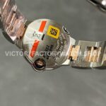 AF Factory Cartier Ballon Bleu W69007Z3 28mm Half Rose Gold Roman Numerals Silver Dial