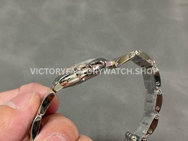 AF Factory Cartier Ballon Bleu W69007Z3 28mm Half Rose Gold Roman Numerals Silver Dial