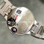 AF Factory Cartier Ballon Bleu W69010Z4 28mm Full Steel Diamond Bezel Roman Numerals Silver Dial