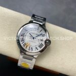 AF Factory Cartier Ballon Bleu W69012Z4 42mm Full Steel Roman Numerals Silver Dial (3) AF Factory Cartier Ballon Bleu W69012Z4 42mm Full Steel Roman Numerals Silver Dial