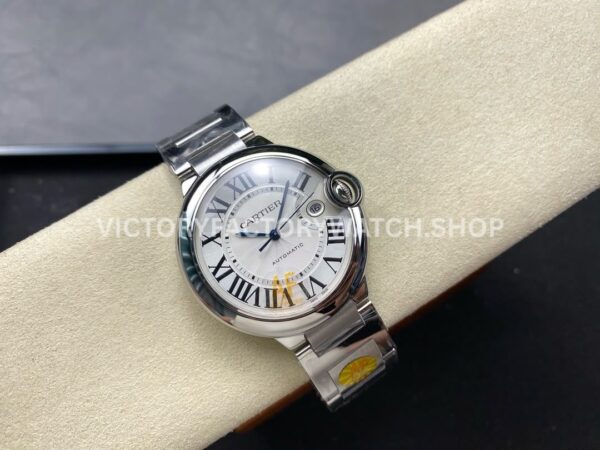 AF Factory Cartier Ballon Bleu W69012Z4 42mm Full Steel Roman Numerals Silver Dial (4) AF Factory Cartier Ballon Bleu W69012Z4 42mm Full Steel Roman Numerals Silver Dial