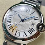 AF Factory Cartier Ballon Bleu W69012Z4 42mm Full Steel Roman Numerals Silver Dial (5) AF Factory Cartier Ballon Bleu W69012Z4 42mm Full Steel Roman Numerals Silver Dial