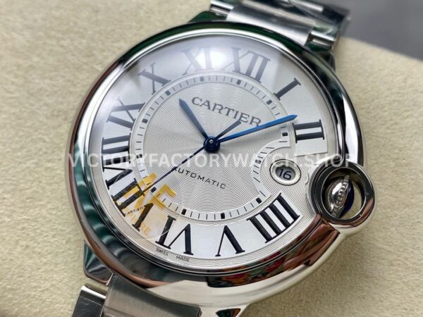 AF Factory Cartier Ballon Bleu W69012Z4 42mm Full Steel Roman Numerals Silver Dial (5) AF Factory Cartier Ballon Bleu W69012Z4 42mm Full Steel Roman Numerals Silver Dial