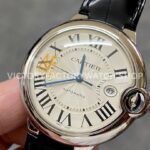AF Factory Cartier Ballon Bleu W69016Z4 42mm Steel Leather Strap Roman Numerals Silver Dial (5) AF Factory Cartier Ballon Bleu W69016Z4 42mm Steel Leather Strap Roman Numerals Silver Dial