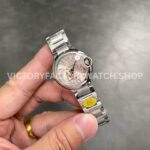 AF Factory Cartier Ballon Bleu W6920034 28mm Full Steel Roman Numerals Pink Dial (1) AF Factory Cartier Ballon Bleu W6920034 28mm Full Steel Roman Numerals Pink Dial