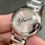 AF Factory Cartier Ballon Bleu W6920034 28mm Full Steel Roman Numerals Pink Dial (5) AF Factory Cartier Ballon Bleu W6920034 28mm Full Steel Roman Numerals Pink Dial