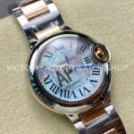 AF Factory Cartier Ballon Bleu W6920034 28mm Rose Gold Steel Roman Numerals Mother Of Pearl Di (5) AF Factory Cartier Ballon Bleu W6920034 28mm Rose Gold Roman Numerals Mother Of Pearl Dial