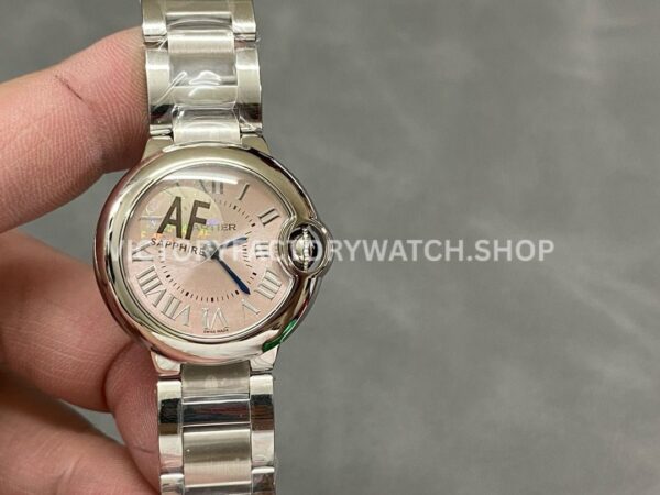 AF Factory Cartier Ballon Bleu W6920038 28mm bracelet pink dial watch