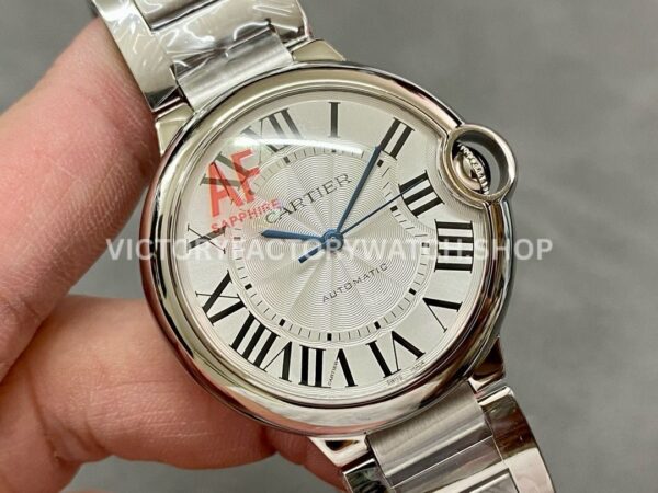 AF Factory Cartier Ballon Bleu W6920046 36mm Full Steel Roman Numerals White Dial