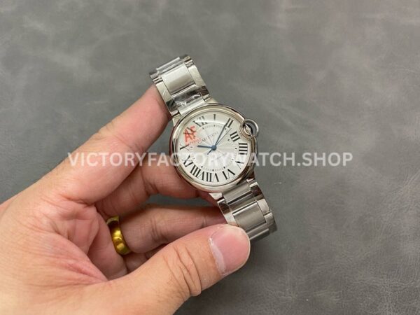 AF Factory Cartier Ballon Bleu W6920046 36mm Full Steel Roman Numerals White Dial