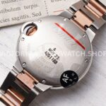 AF Factory Cartier Ballon Bleu W6920098 33mm Half Rose Gold Roman Numerals Mother Of Pearl Dial