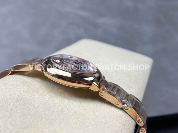 AF Factory Cartier Ballon Bleu WE902025 28mm Full Rose Gold Roman Numerals Diamond Silver Dial