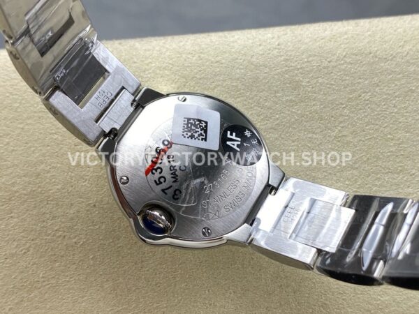 AF Factory Cartier Ballon Bleu WE902073 28mm Full Steel Roman Numerals Diamond Silver Dial