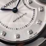 AF Factory Cartier Ballon Bleu WE902074 33mm Full Steel Diamond Roman Numerals Silver Dial (3) AF Factory Cartier Ballon Bleu WE902074 33mm Full Steel Diamond Roman Numerals Silver Dial