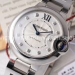 AF Factory Cartier Ballon Bleu WE902074 33mm Full Steel Diamond Roman Numerals Silver Dial (4) AF Factory Cartier Ballon Bleu WE902074 33mm Full Steel Diamond Roman Numerals Silver Dial