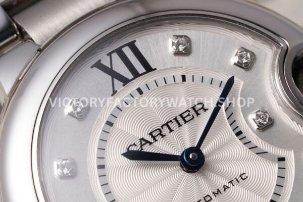 AF Factory Cartier Ballon Bleu WE902074 33mm Full Steel Diamond Roman Numerals Silver Dial (7) AF Factory Cartier Ballon Bleu WE902074 33mm Full Steel Diamond Roman Numerals Silver Dial