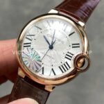 AF Factory Cartier Ballon Bleu WGBB0009 36mm Rose Gold Brown Leather Strap Roman Numerals White Dial (4) AF Factory Cartier Ballon Bleu WGBB0009 36mm Rose Gold Brown Leather Strap Roman Numerals White Dial