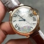 AF Factory Cartier Ballon Bleu WGBB0009 36mm Rose Gold Brown Leather Strap Roman Numerals White Dial (5) AF Factory Cartier Ballon Bleu WGBB0009 36mm Rose Gold Brown Leather Strap Roman Numerals White Dial