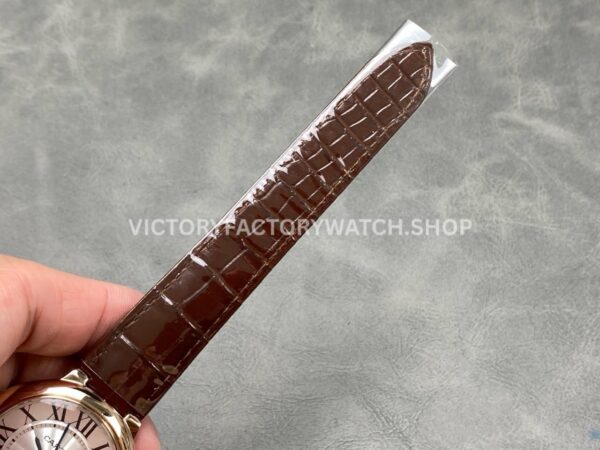AF Factory Cartier Ballon Bleu WGBB0009 36mm Rose Gold Brown Leather Strap Roman Numerals White Dial (9) AF Factory Cartier Ballon Bleu WGBB0009 36mm Rose Gold Brown Leather Strap Roman Numerals White Dial