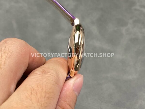 AF Factory Cartier Ballon Bleu WGBB0009 36mm Rose Gold Purple Leather Strap Roman Numerals White Dial (7) AF Factory Cartier Ballon Bleu WGBB0009 36mm Rose Gold Purple Leather Strap Roman Numerals White Dial