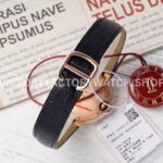 AF Factory Cartier Ballon Bleu WJBB0033 33mm Rose Gold Diamond Bezel Leather Strap Roman Numerals Silver Dial